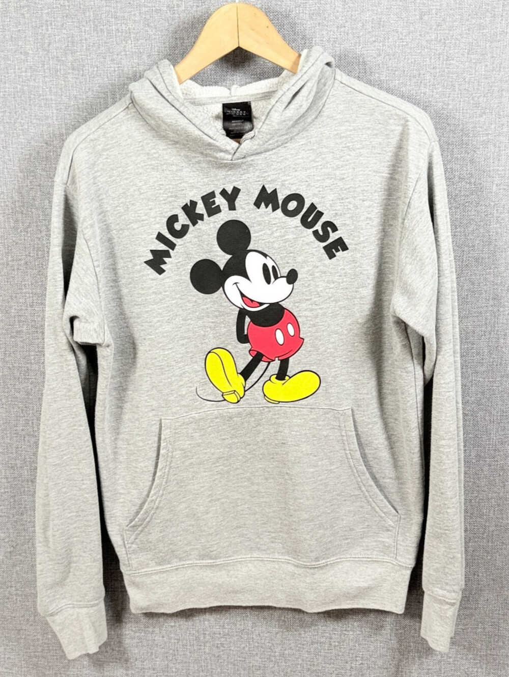 Disney Mickey Mouse Classic Graphic Gray Hoodie Size Small